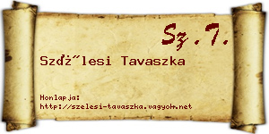 Szélesi Tavaszka névjegykártya
